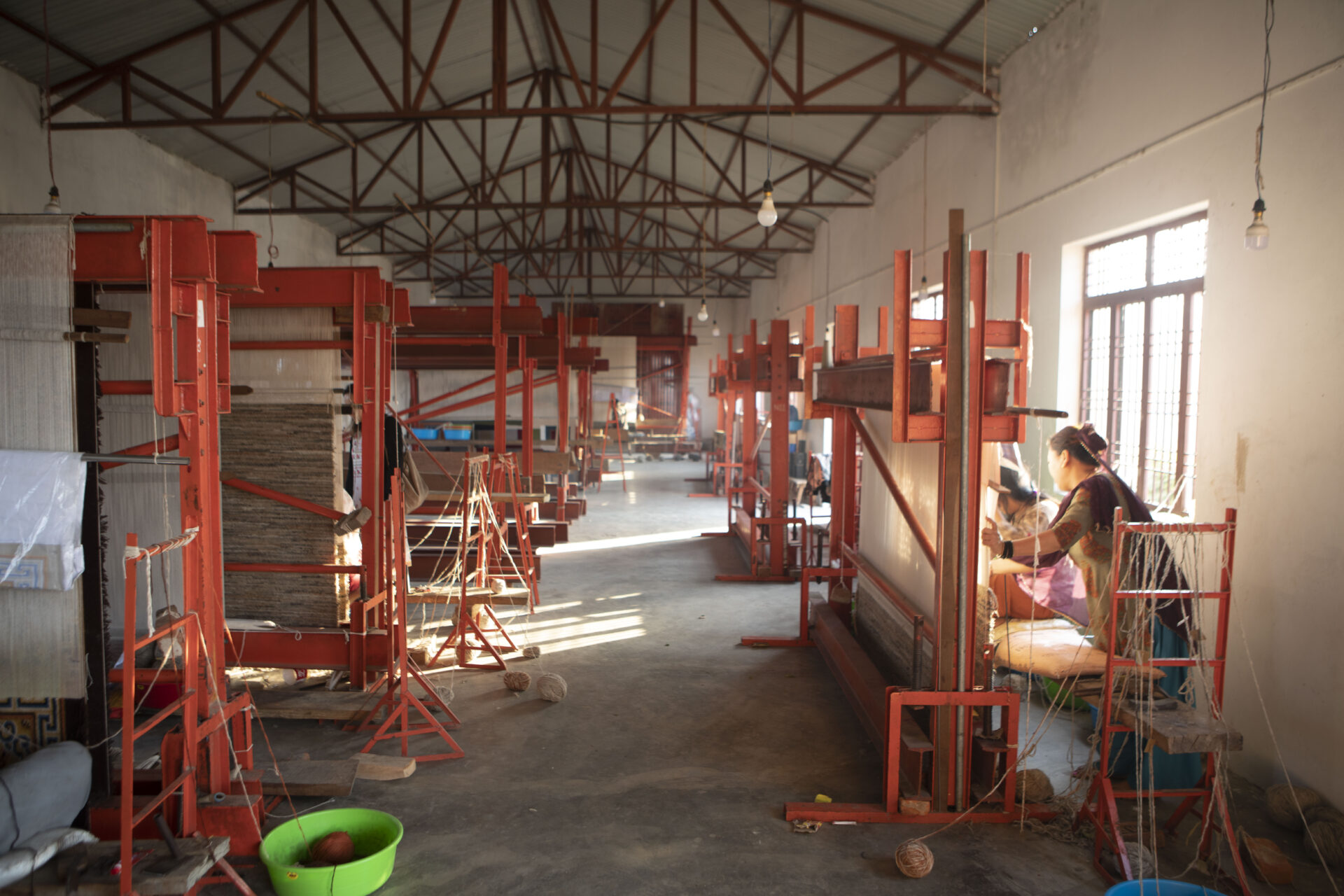 STEP Artisan Villages Weaving Workshop Looms Sarlahi 