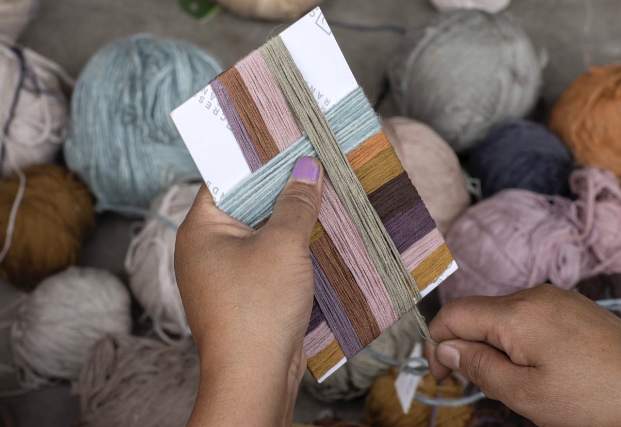 Creative Matters conducts an art workshop with the weavers in Kathmandu, Nepal, on March 12, 2025..