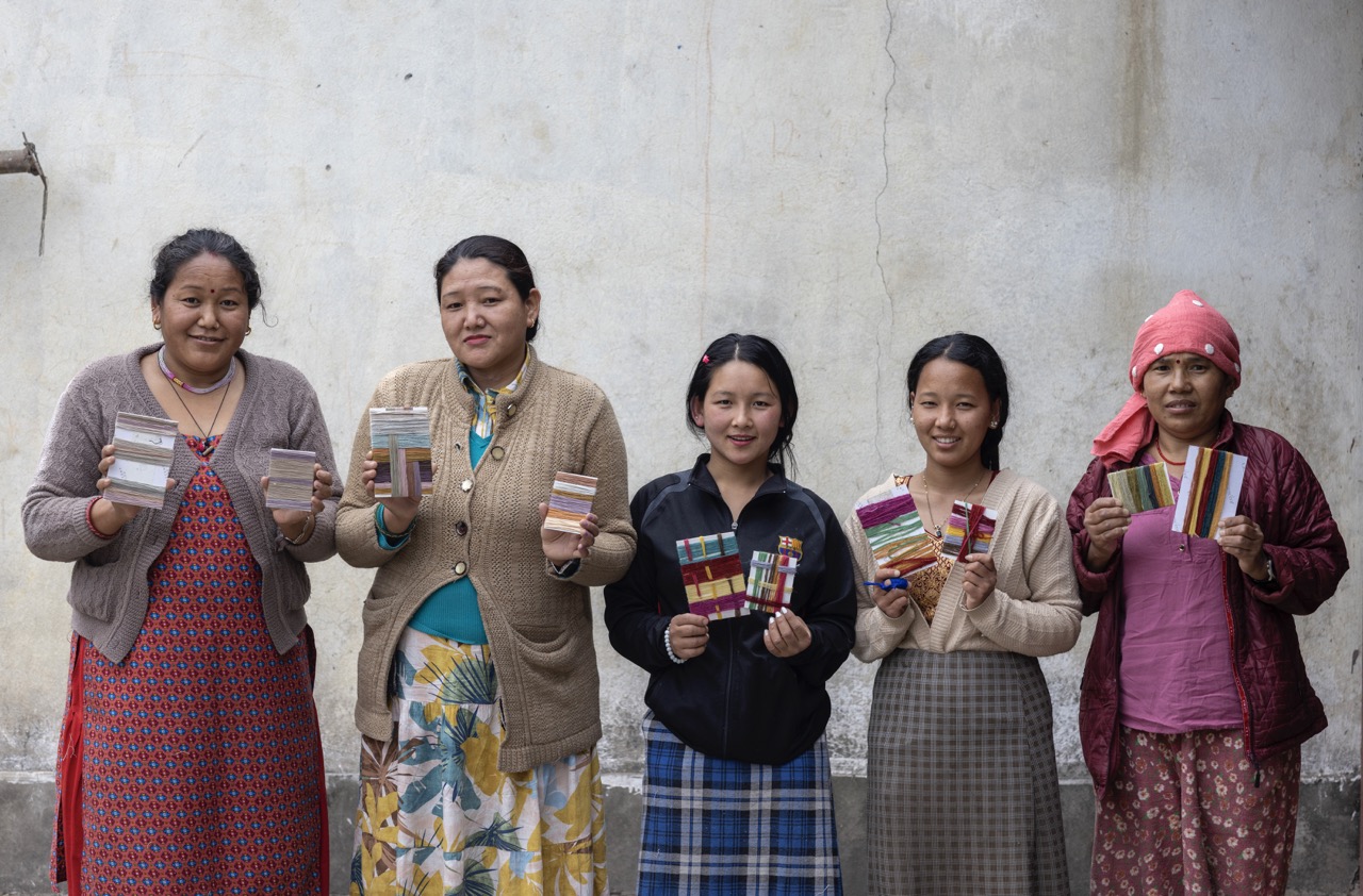 Creative Matters conducts an art workshop with the weavers in Kathmandu, Nepal, on March 12, 2025.