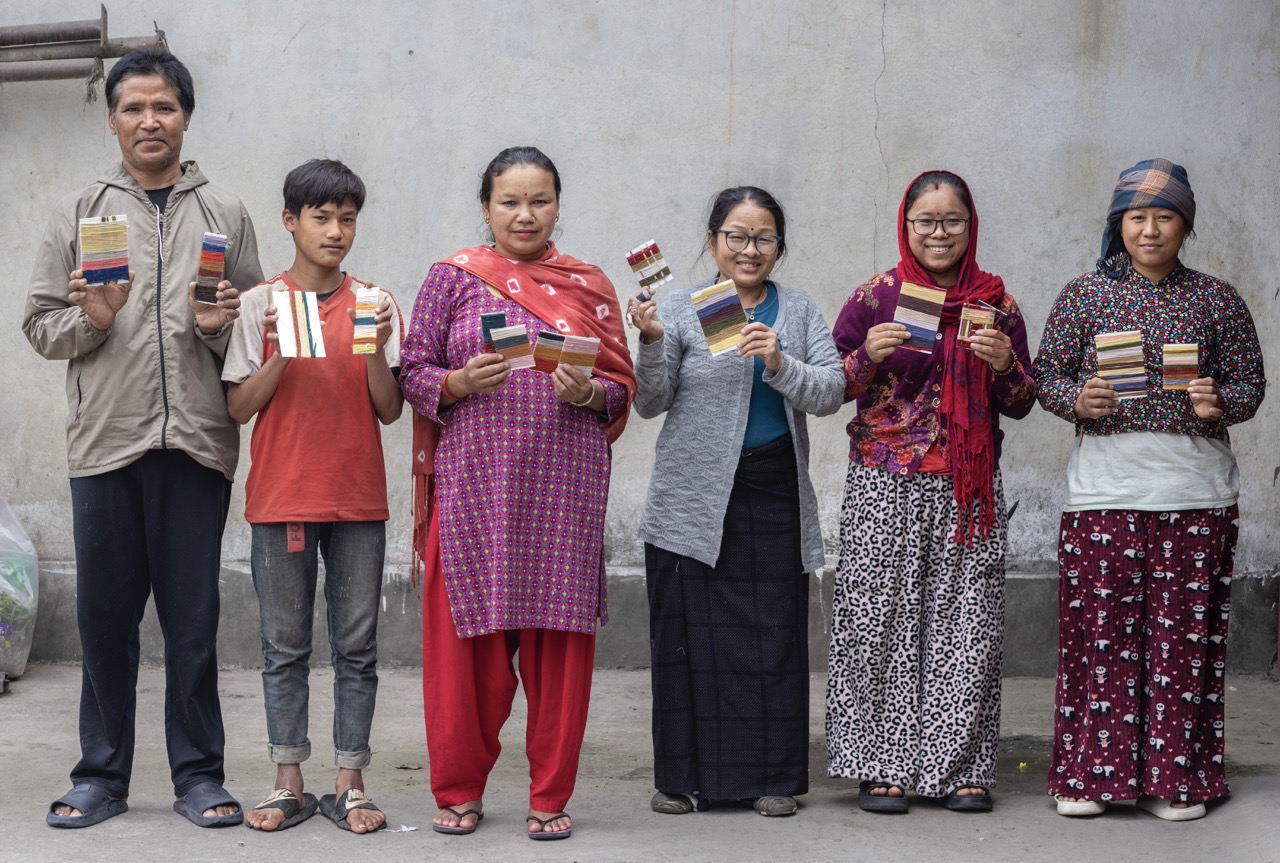 Creative Matters conducts an art workshop with the weavers in Kathmandu, Nepal, on March 12, 2025.