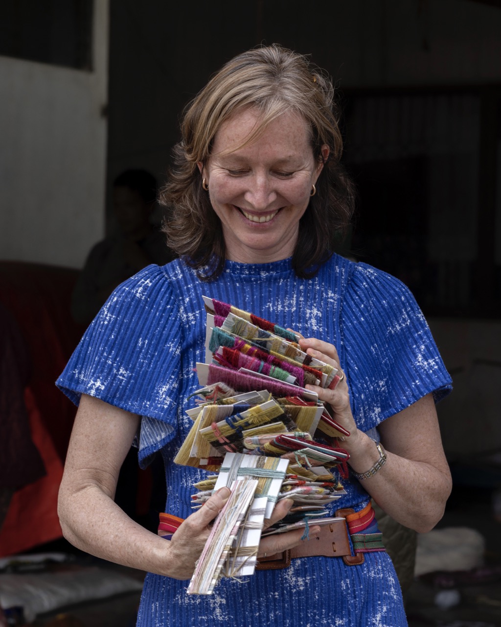 Creative Matters conducts an art workshop with the weavers in Kathmandu, Nepal, on March 12, 2025.