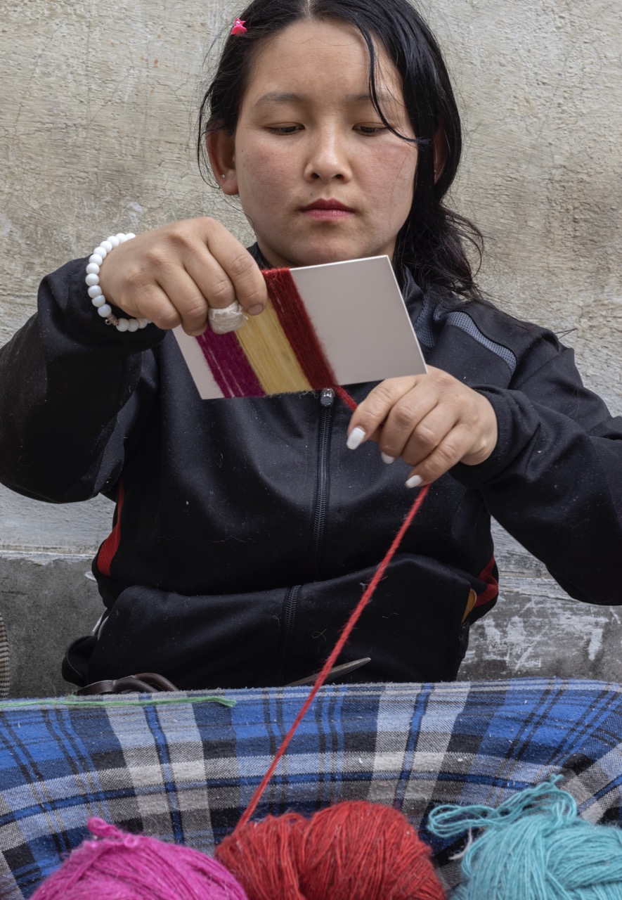 Creative Matters conducts an art workshop with the weavers in Kathmandu, Nepal, on March 12, 2025.