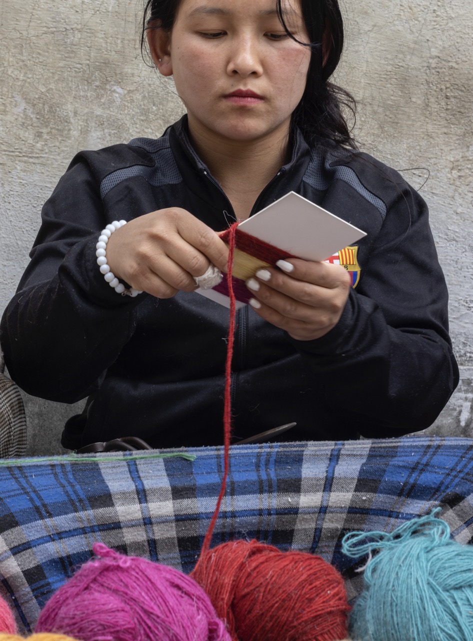 Creative Matters conducts an art workshop with the weavers in Kathmandu, Nepal, on March 12, 2025.